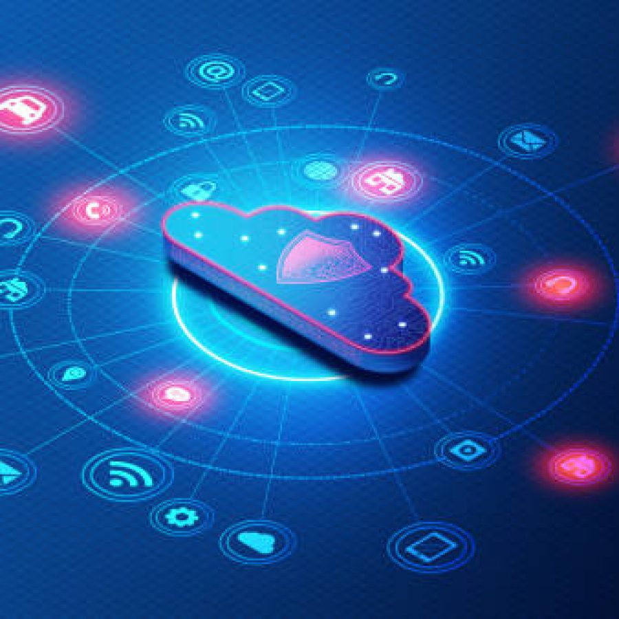 Internet of Things Security Software Concept - IoT Security - Tools and Techniques to Protect Smart Devices within a Network - 3D Illustration